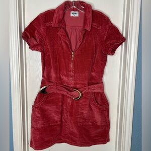 Show Me Your Mumu Outlaw Dress Rose Corduroy Rose Pink Western Chic Size XL